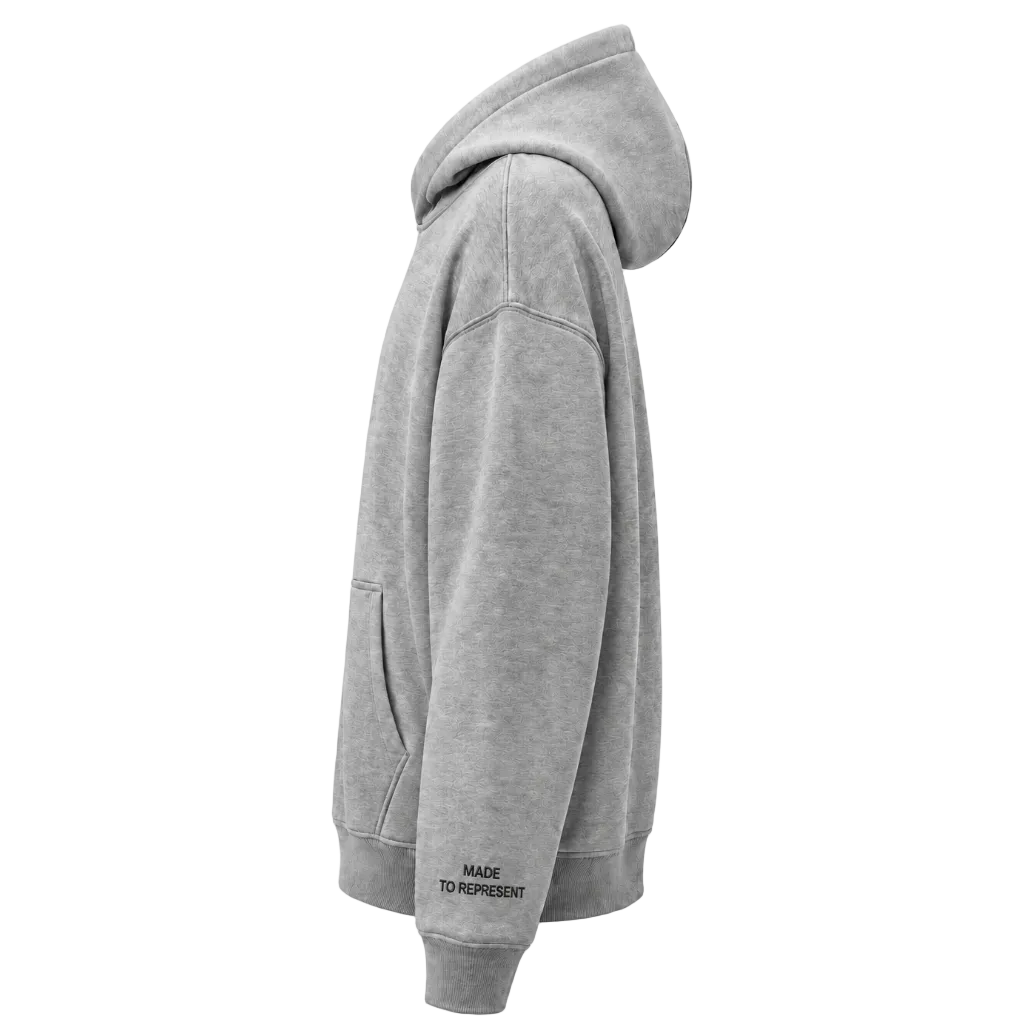 Unisex Full zipper Hoodie - Marble Grey