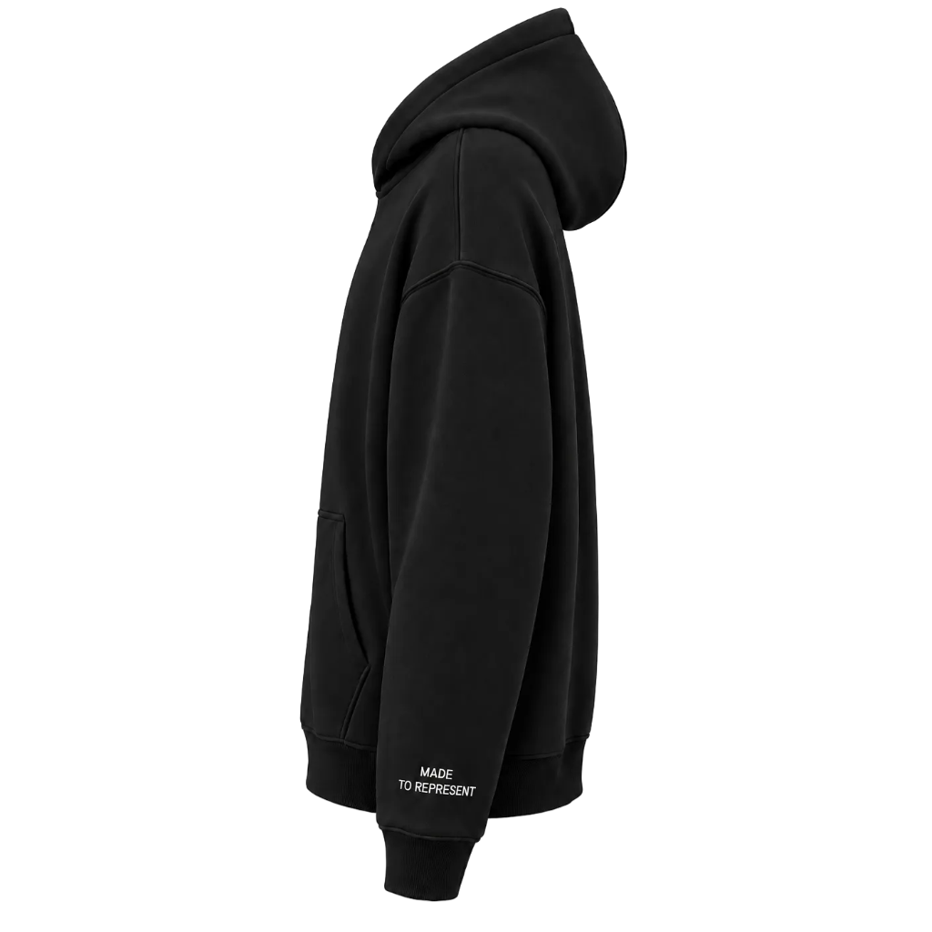 Unisex Full zipper Hoodie - Black