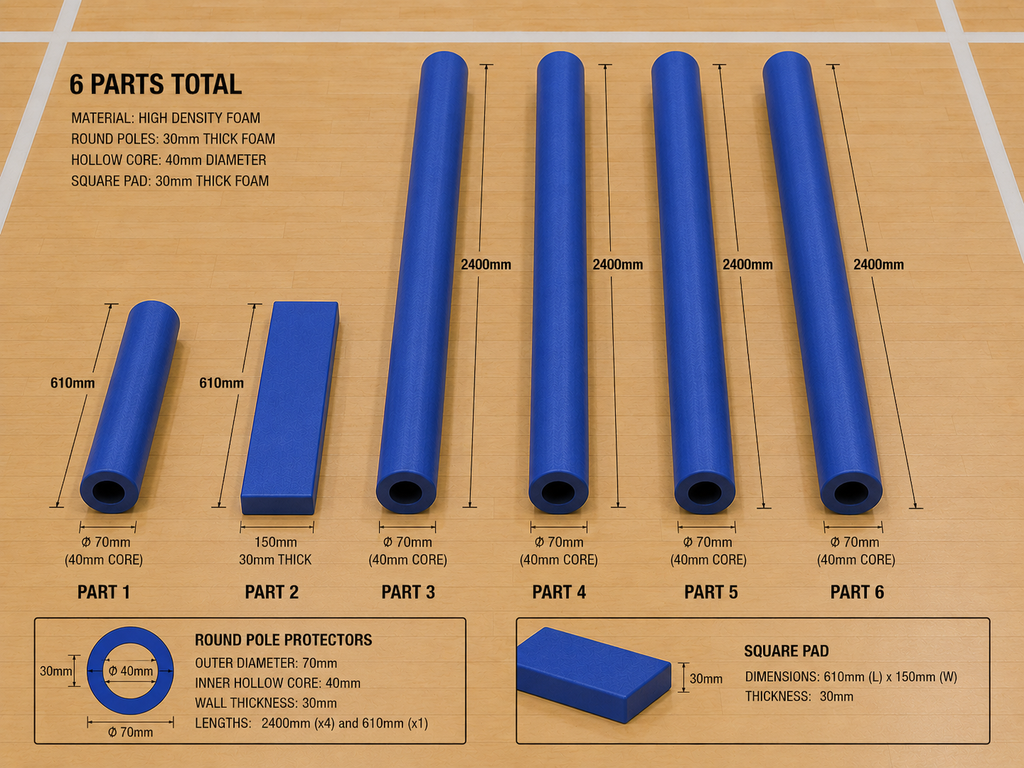 AuSQip Pole Protector for Referee Stand